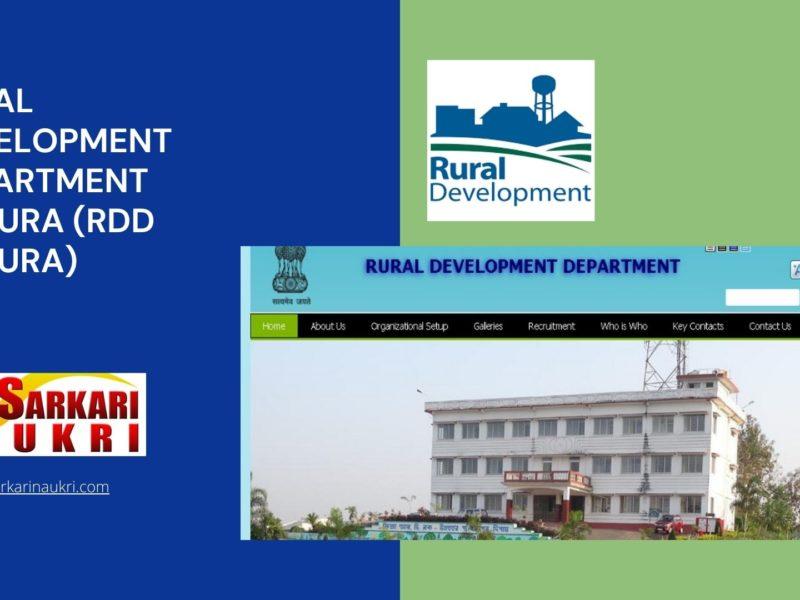 Rural Development Department Tripura (RDD Tripura) Recruitment