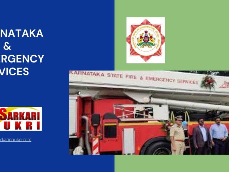 Karnataka Fire & Emergency Services Recruitment