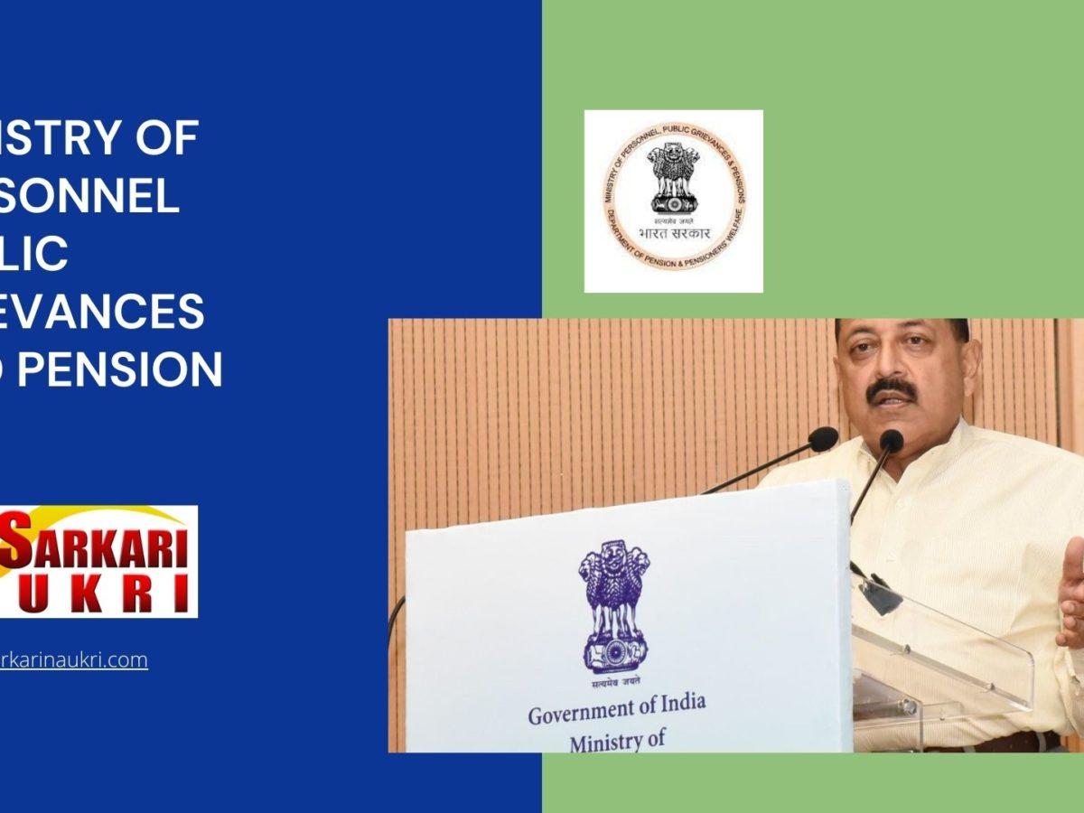 Ministry of Personnel Public Grievances and Pension Recruitment