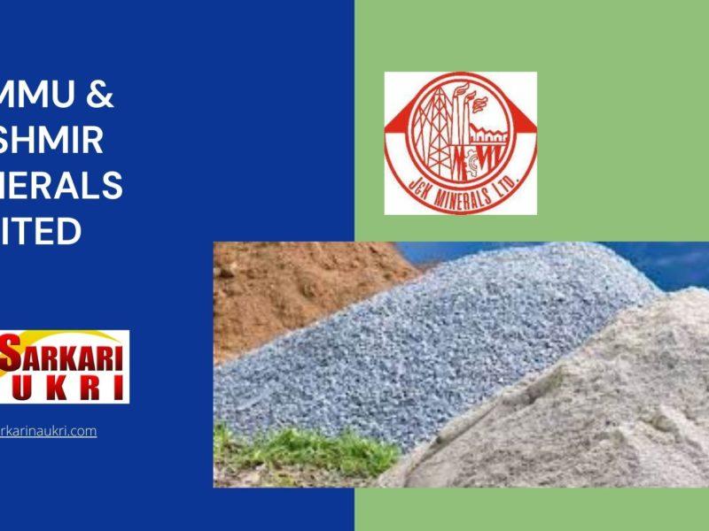Jammu & Kashmir Minerals Limited Recruitment
