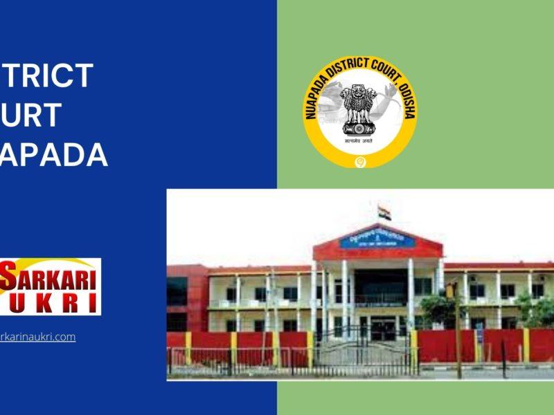 District Court Nuapada Recruitment