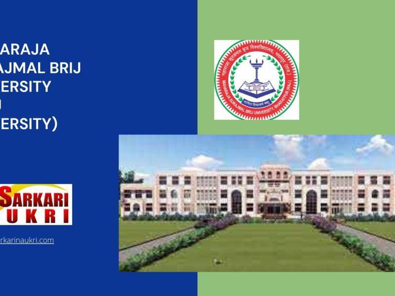 Maharaja Surajmal Brij University (Brij University) Recruitment