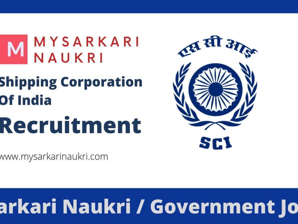 SCI Recruitment 2023 Shipping Corporation of India Jobs