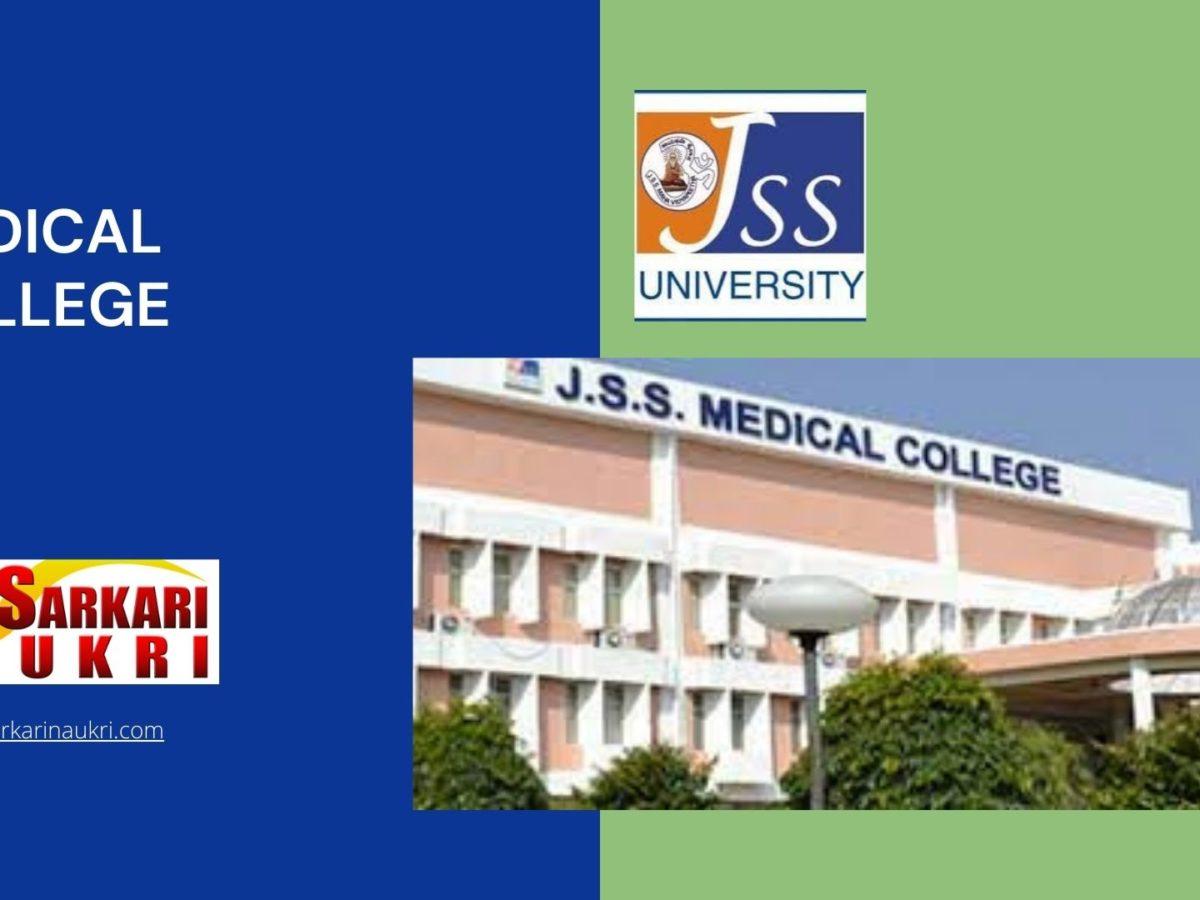 JSS Medical College Recruitment