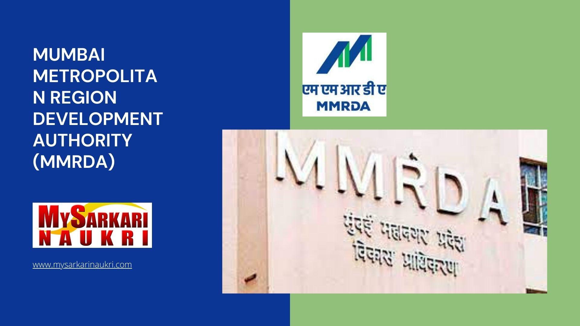 MMRDA Recruitment 2021 - Apply @ mmrda.maharashtra.gov.in - Entri Blog