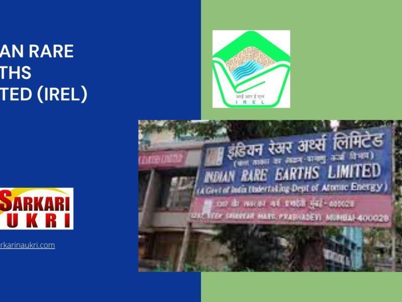 Indian Rare Earths Limited (IREL) Recruitment