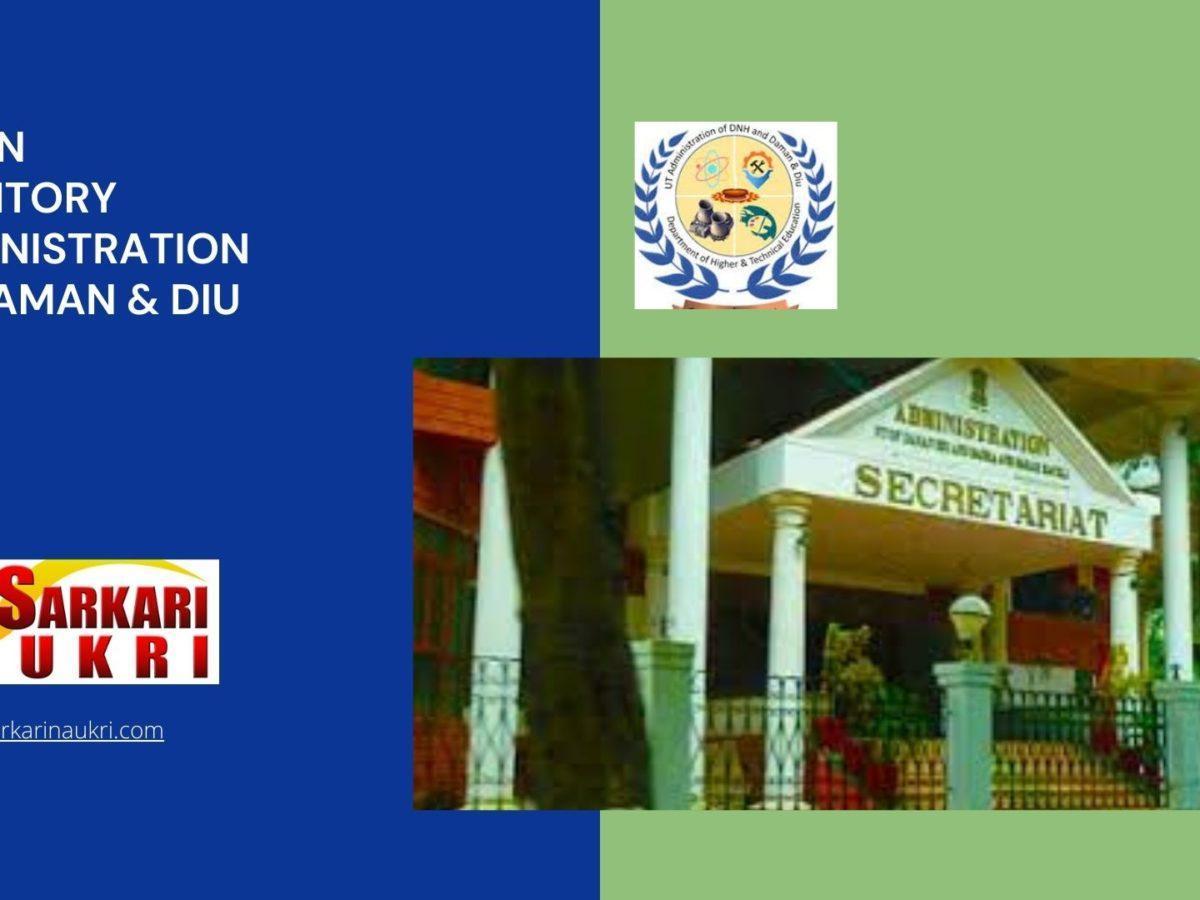 Union Territory Administration of Daman & Diu Recruitment