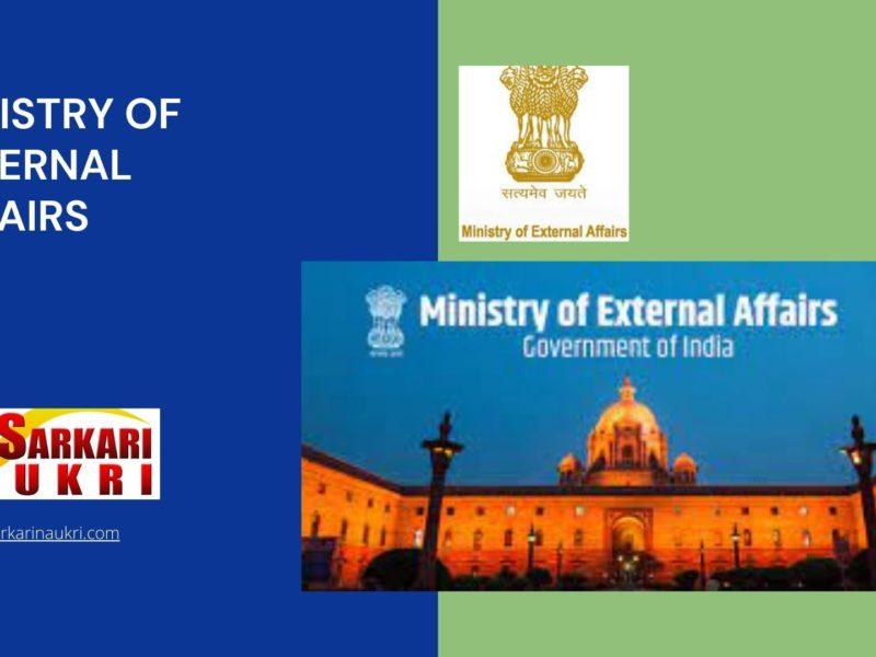 Ministry of External Affairs Recruitment