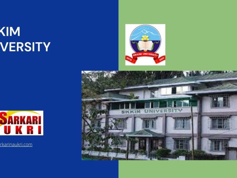 Sikkim University Recruitment