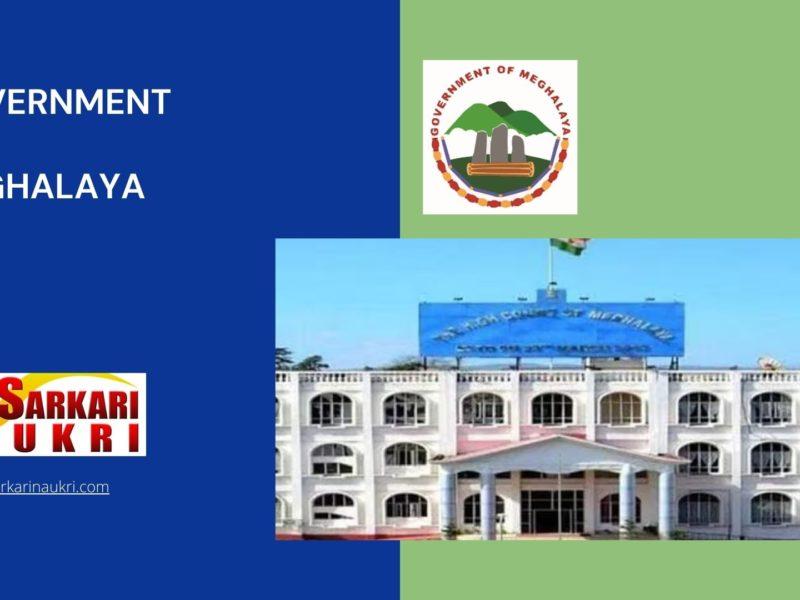 Government of Meghalaya Recruitment