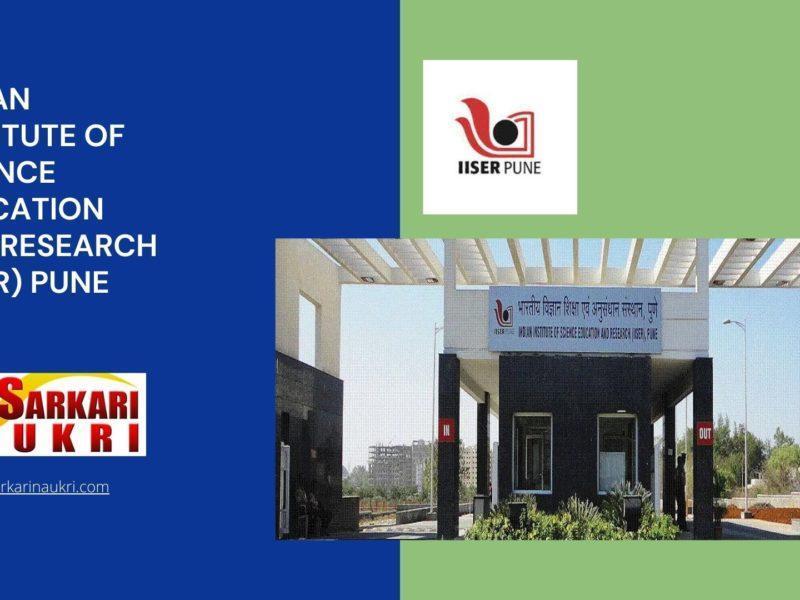 Indian Institute of Science Education and Research (IISER) Pune Recruitment