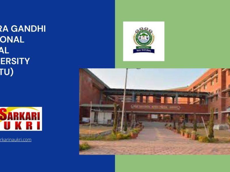 Indira Gandhi National Tribal University (IGNTU) Recruitment