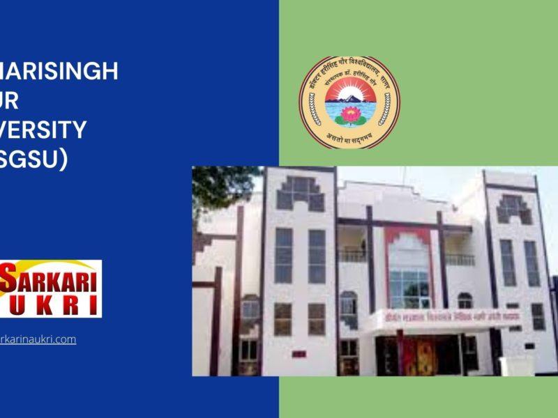Dr Harisingh Gour University (DHSGSU) Recruitment