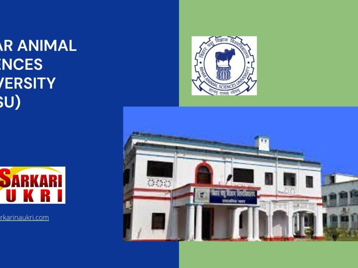 Bihar Animal Sciences University (BASU) Recruitment