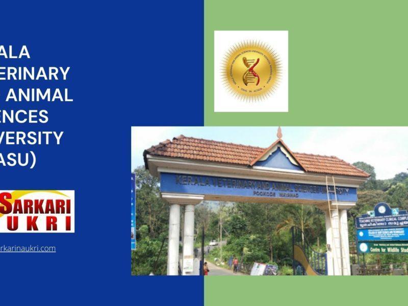 Kerala Veterinary and Animal Sciences University (KVASU) Recruitment
