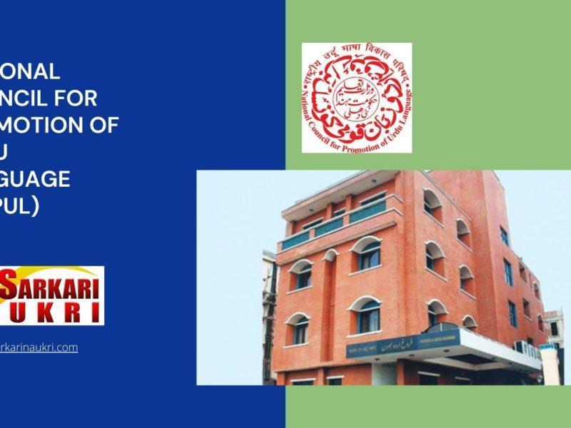 National Council for Promotion of Urdu Language (NCPUL) Recruitment