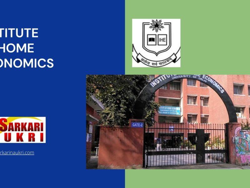 Institute Of Home Economics Recruitment