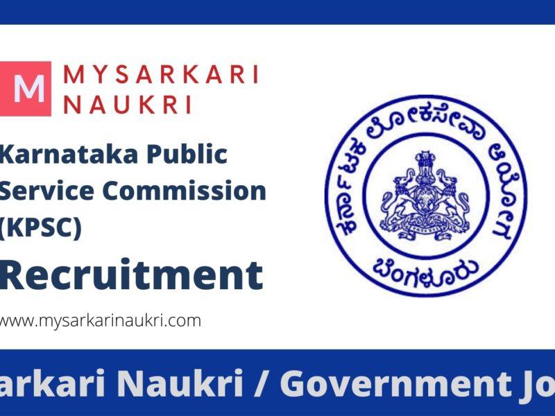 KPSC Recruitment 2023 Karnataka Public Service Commission Jobs