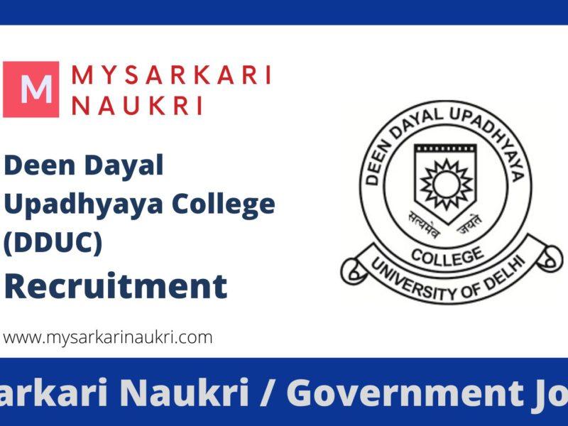 Deen Dayal Upadhyaya College Recruitment