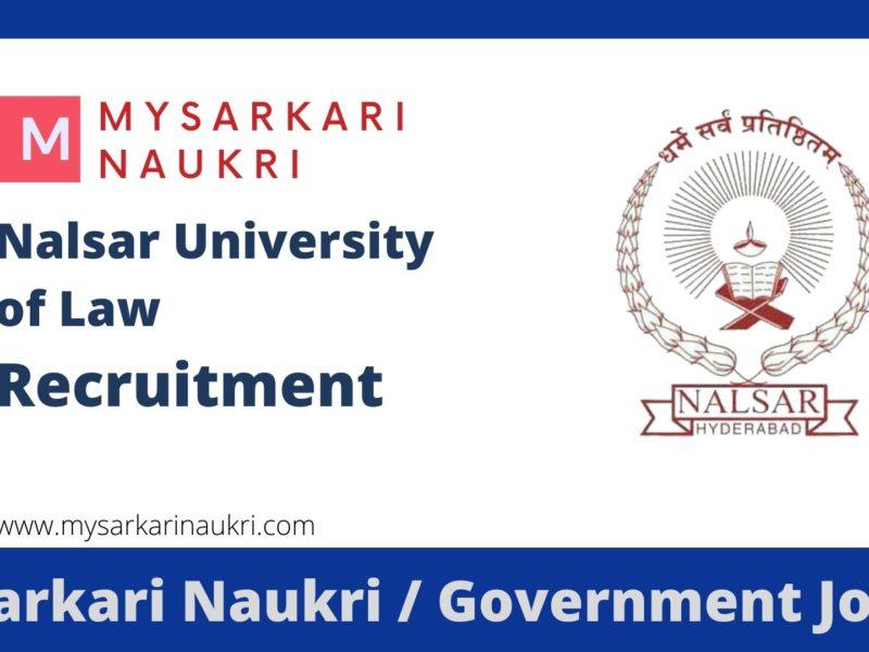 NALSAR University of Law Recruitment 2023