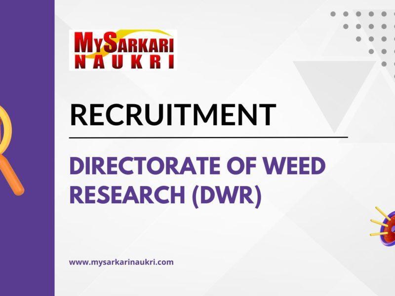 Directorate of Weed Research (DWR)
