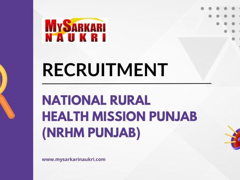 National Rural Health Mission Punjab (NRHM Punjab)