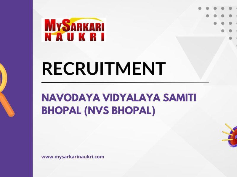 Navodaya Vidyalaya Samiti Bhopal (NVS Bhopal)