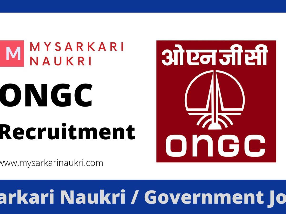 ONGC Recruitment 2023 Oil and Natural Gas Corporation Jobs