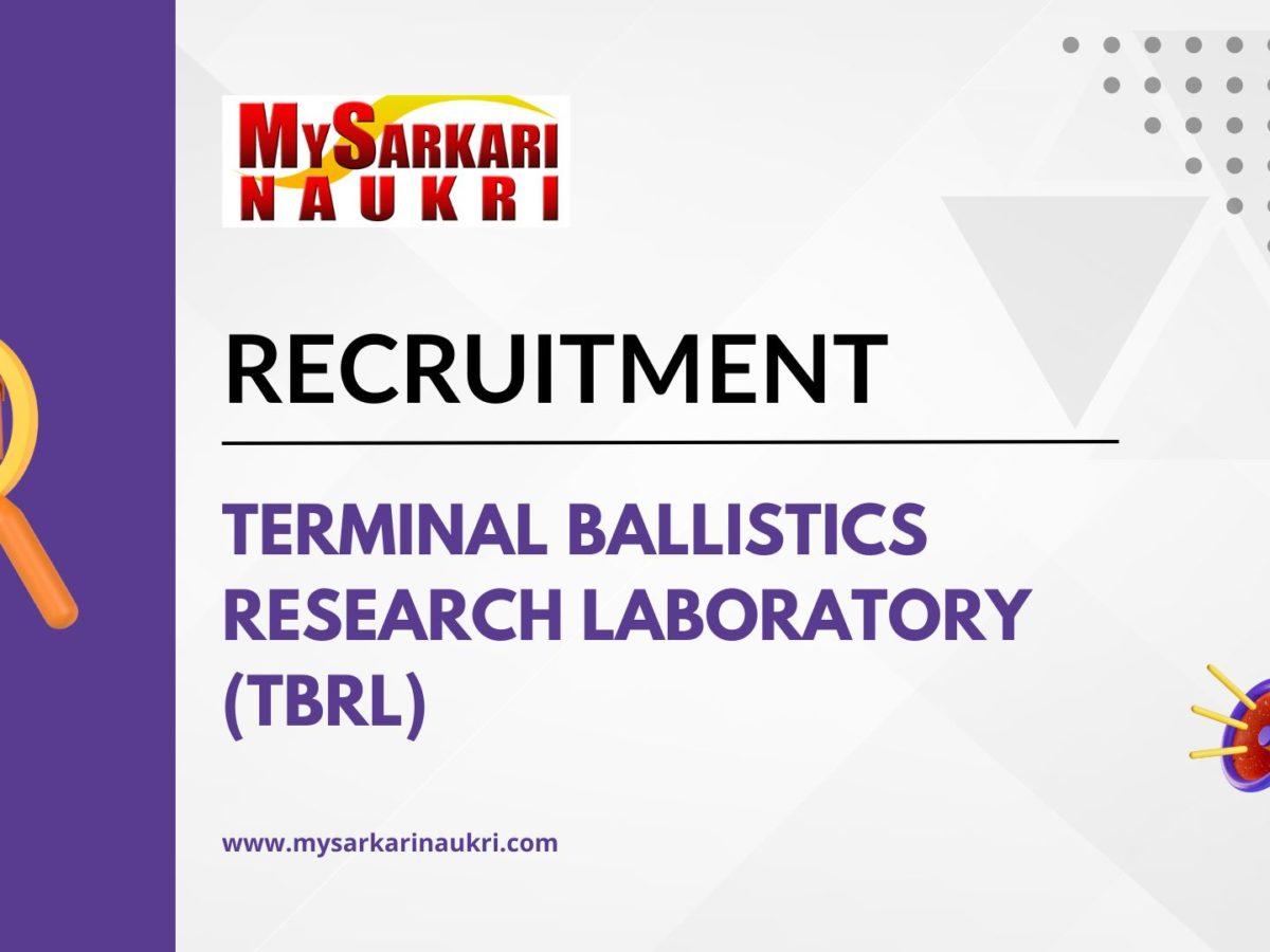 Terminal Ballistics Research Laboratory (TBRL)