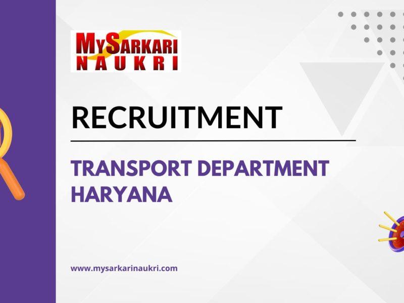Transport Department Haryana