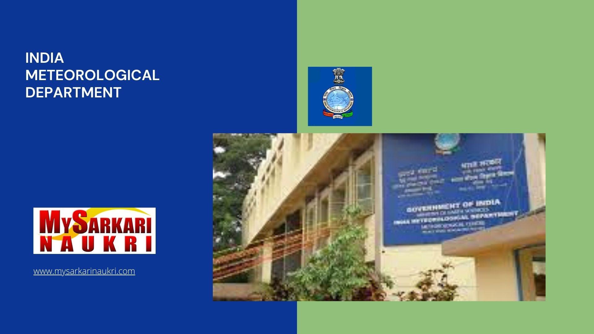 India Meteorological Department Recruitment Mysarkarinaukri En 2321