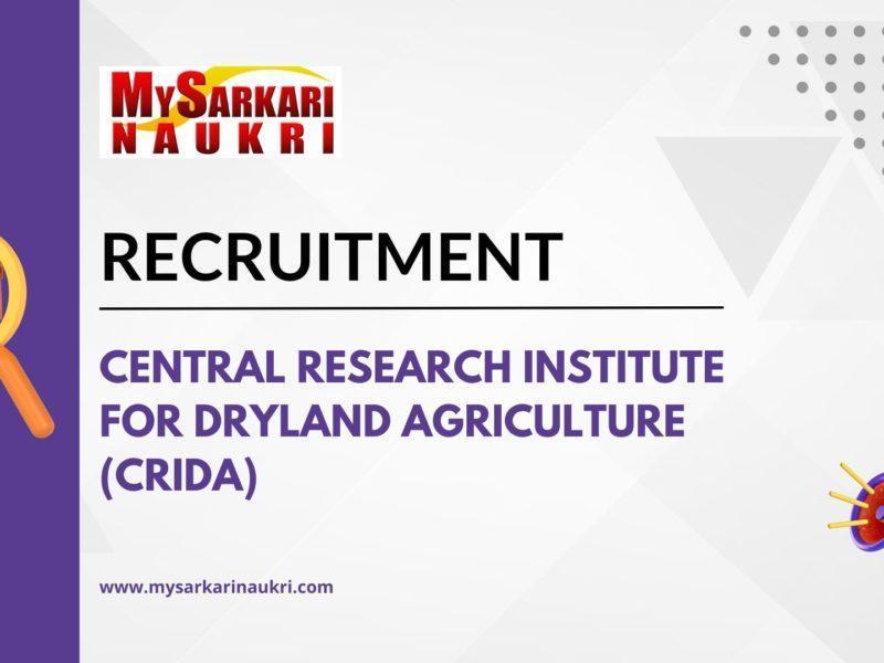 Central Research Institute for Dryland Agriculture (CRIDA) Recruitment