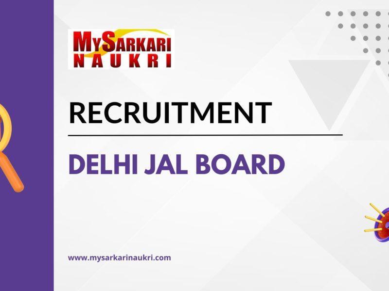 Delhi Jal Board Recruitment