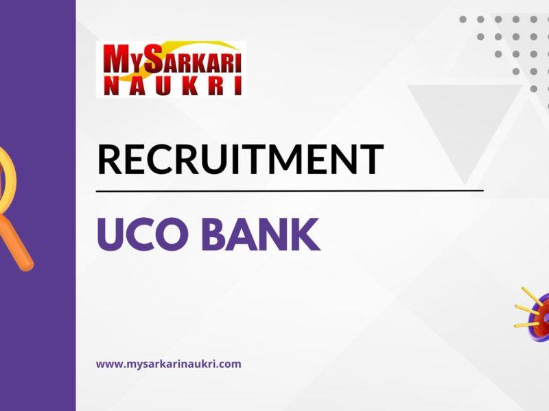 Uco Bank Recruitment