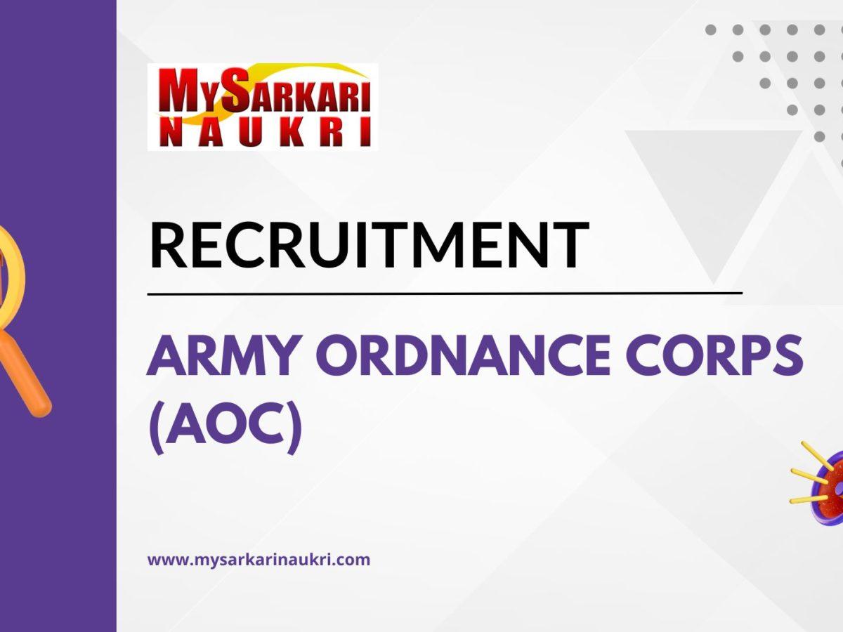 Army Ordnance Corps (AOC) Recruitment