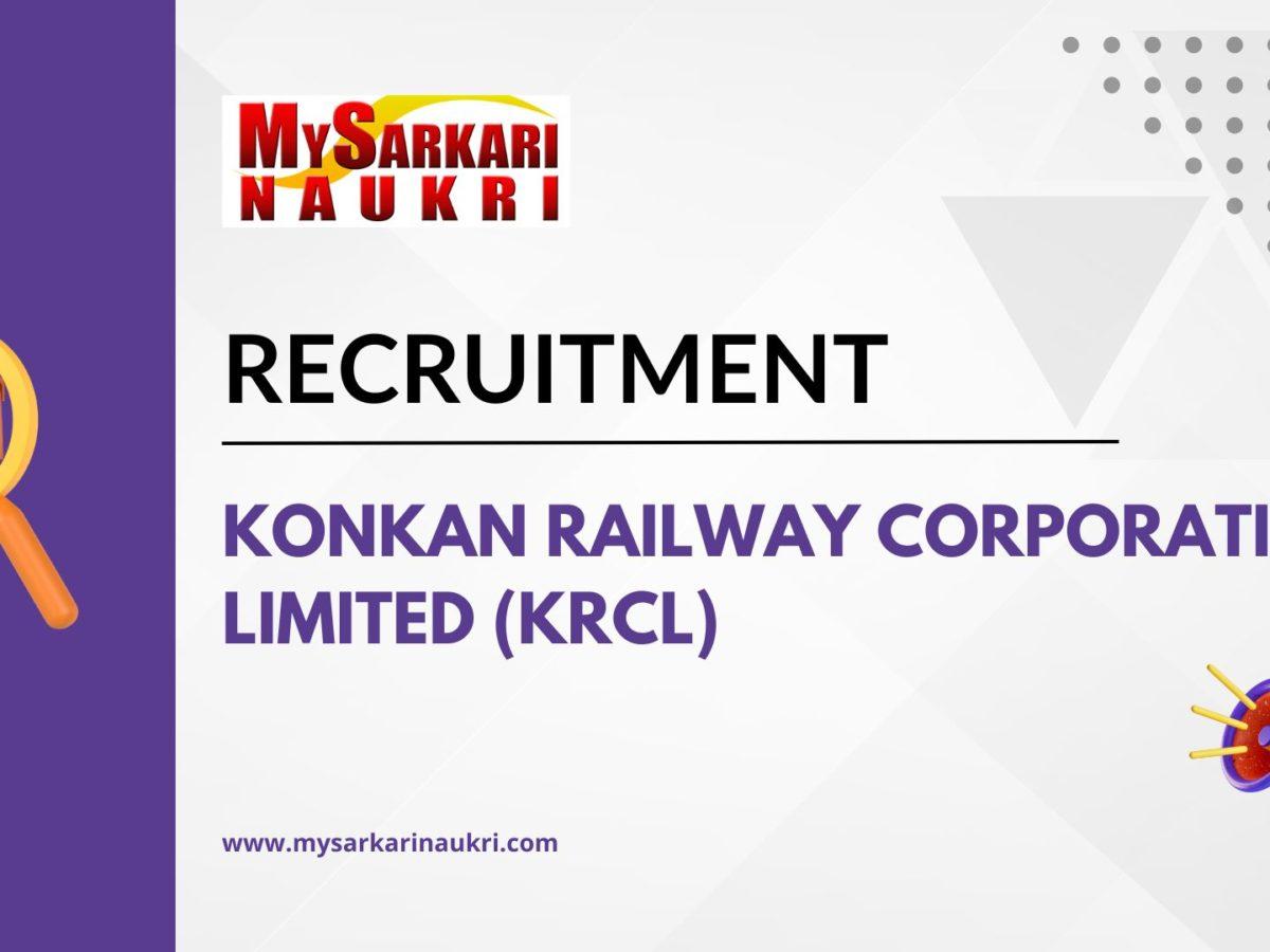 Konkan Railway Corporation Limited (KRCL) Recruitment