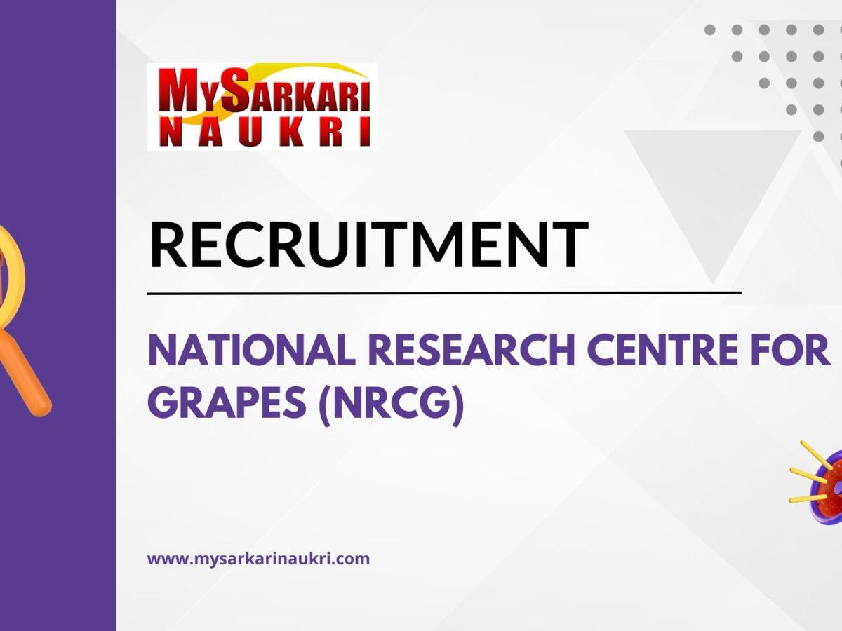 National Research Centre for Grapes (NRCG) Recruitment