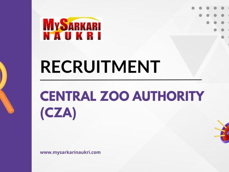 Central Zoo Authority (CZA) Recruitment