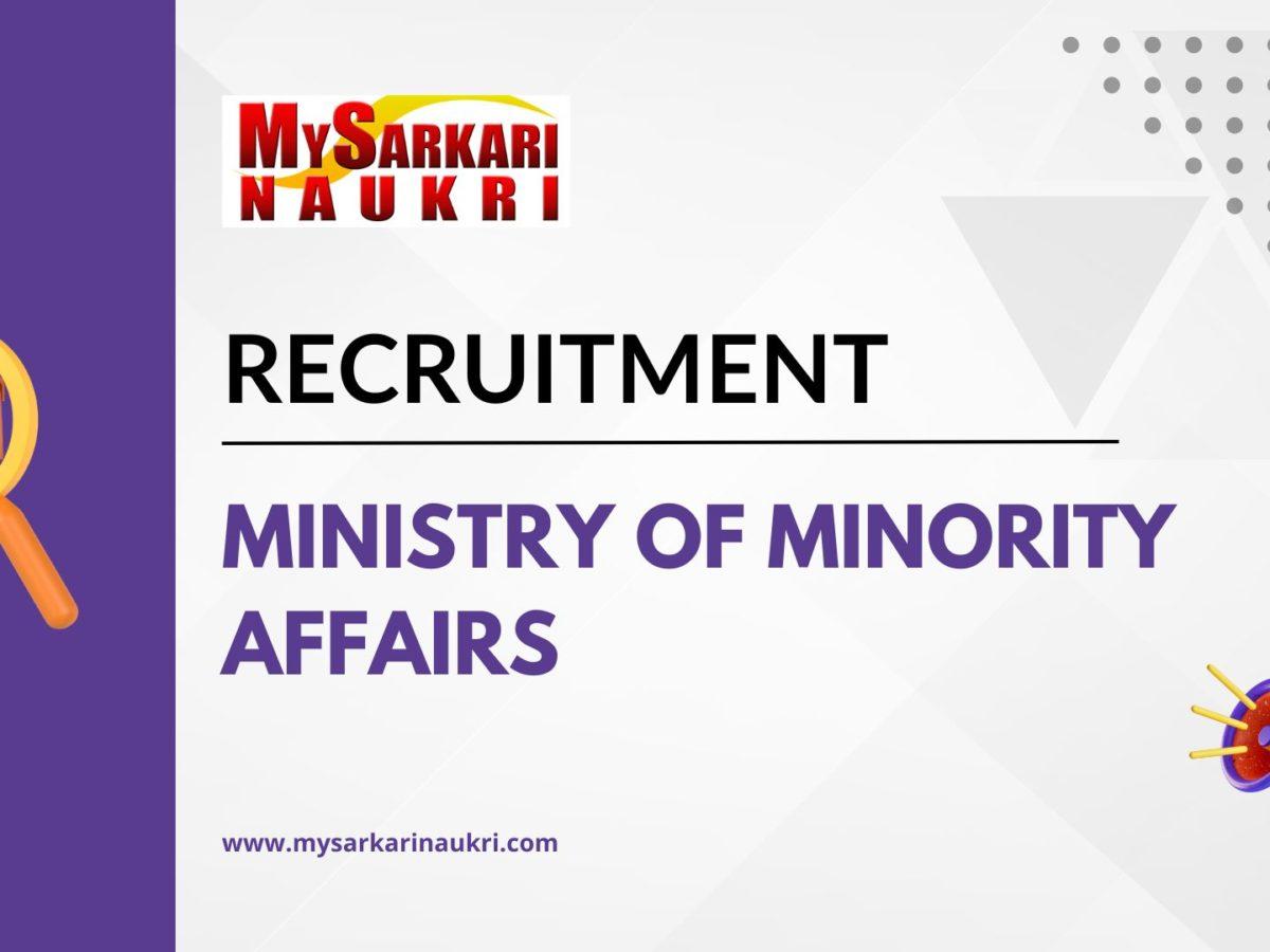 Ministry of Minority Affairs Recruitment