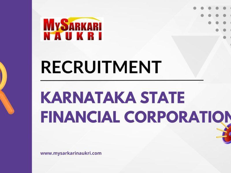 Karnataka State Financial Corporation Recruitment