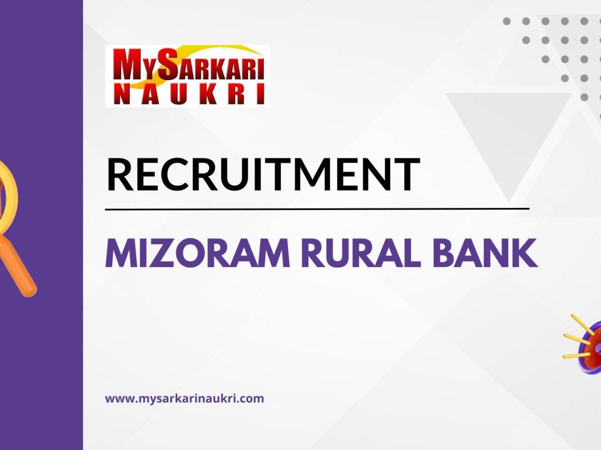 Mizoram Rural Bank Recruitment