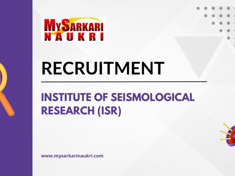 Institute of Seismological Research (ISR)