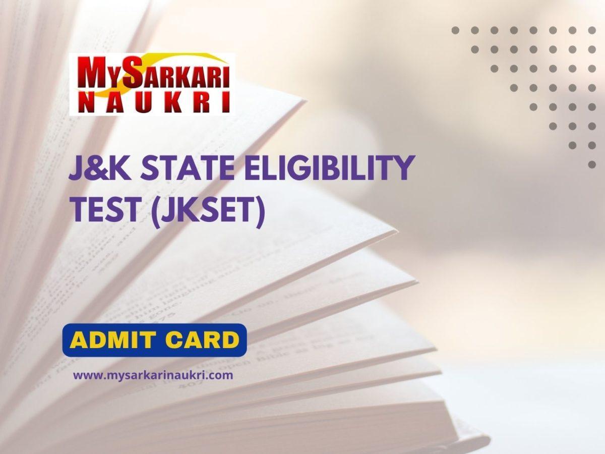 JKSET Admit Card