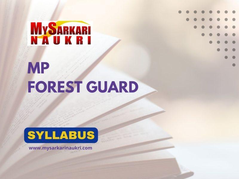 MP Forest Guard Syllabus