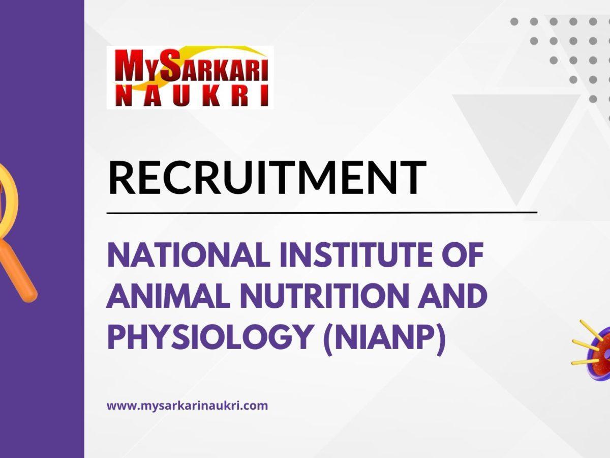 National Institute of Animal Nutrition and Physiology (NIANP)