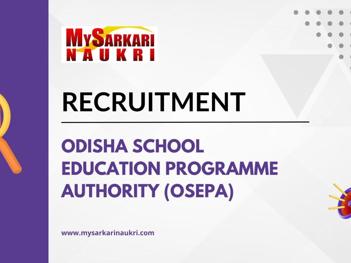 Odisha School Education Programme Authority (OSEPA)