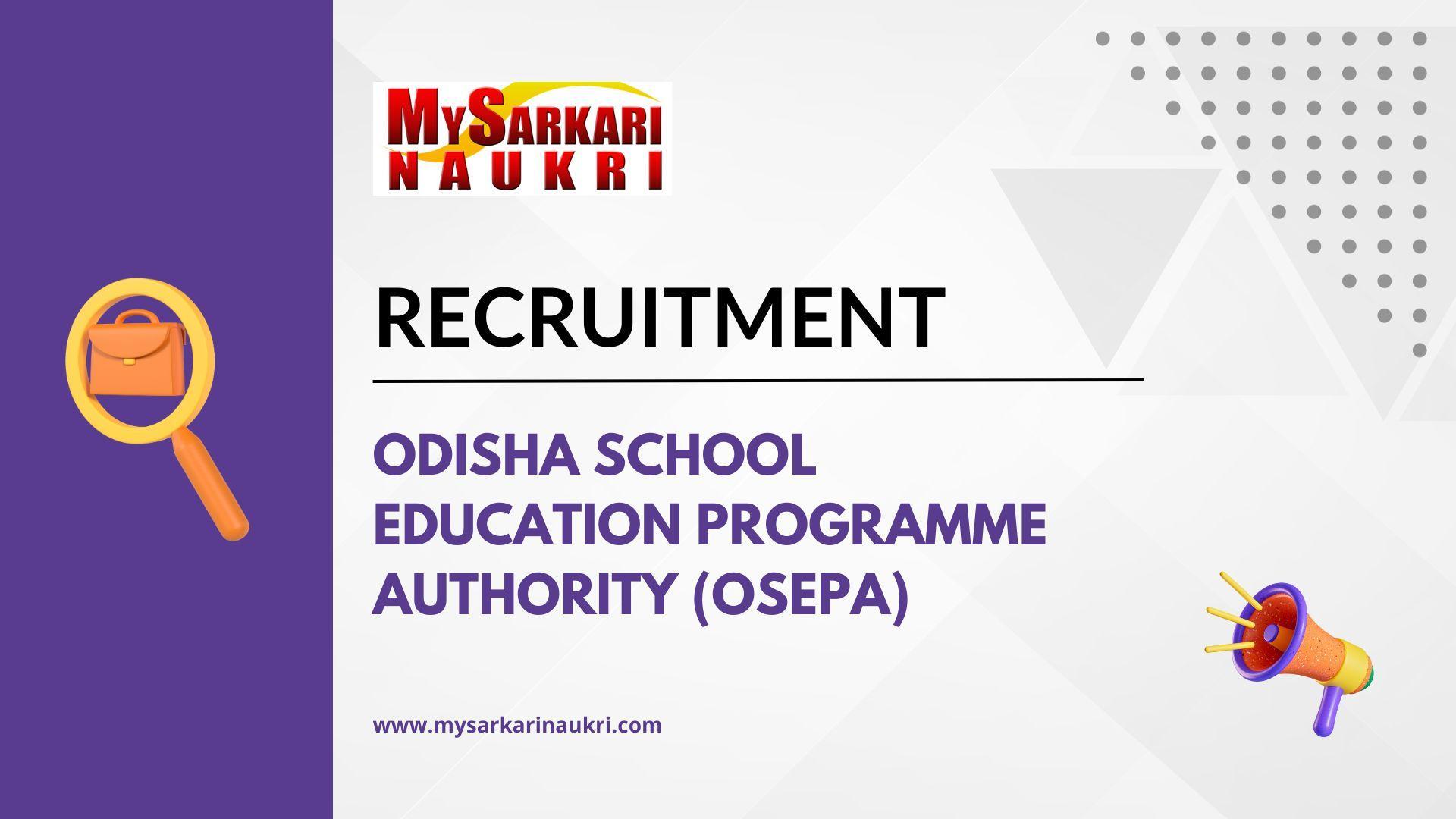 Odisha School Education Programme Authority OSEPA