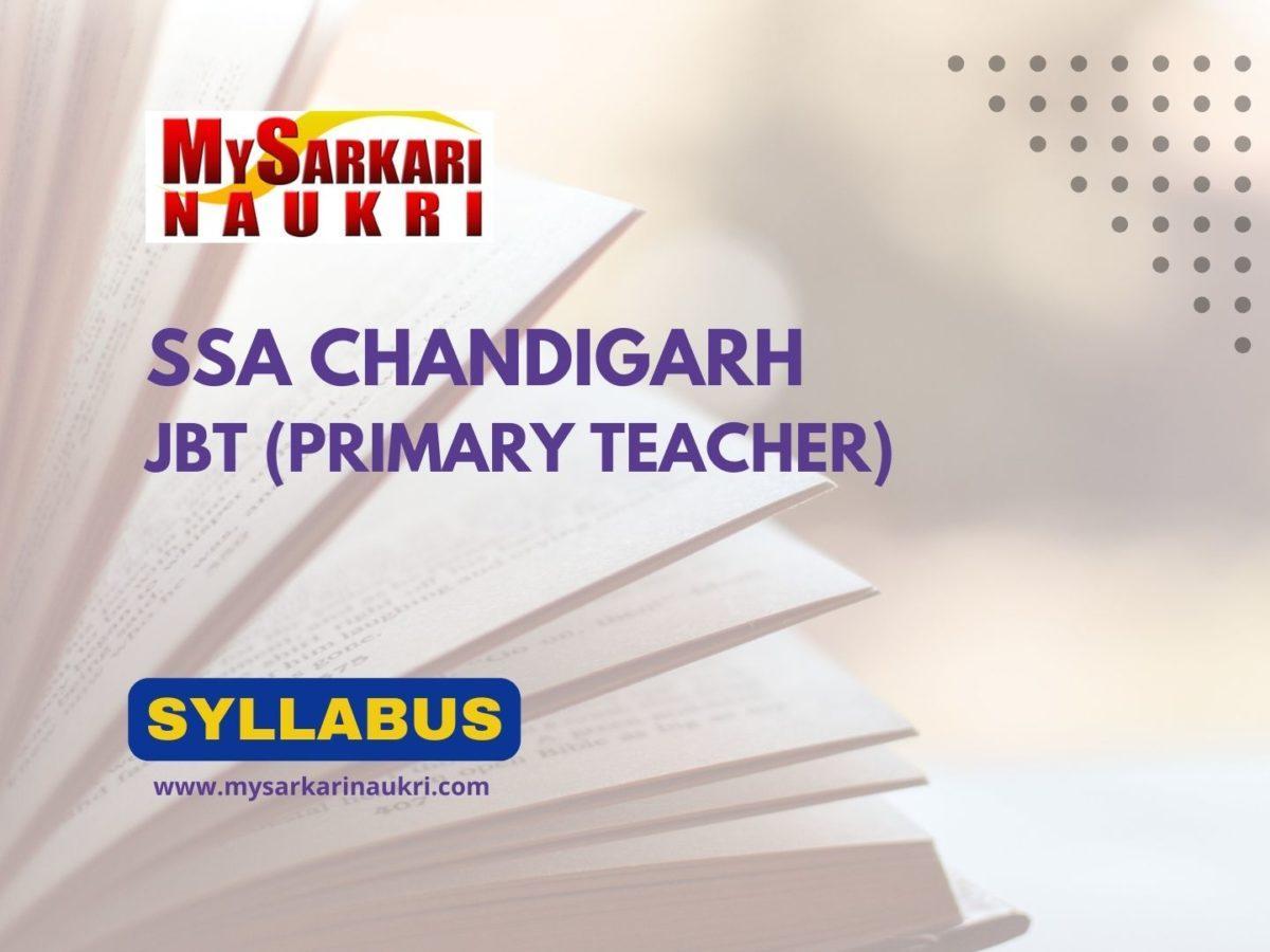 SSA Chandigarh JBT Syllabus