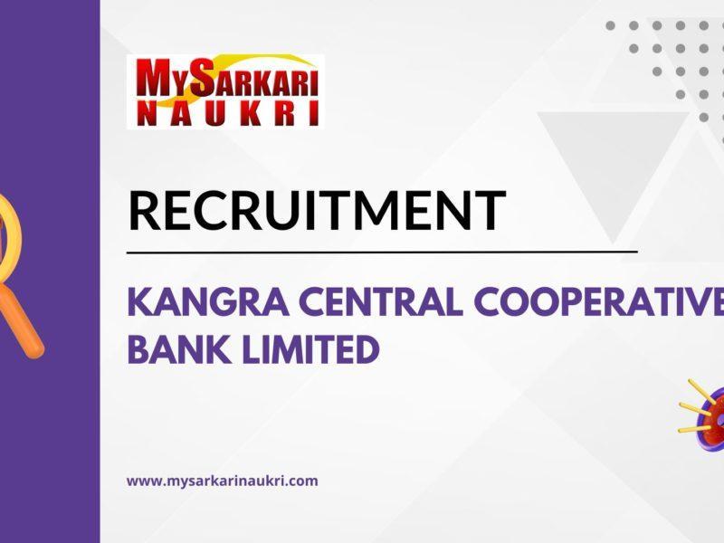 Kangra Central Cooperative Bank Limited Recruitment