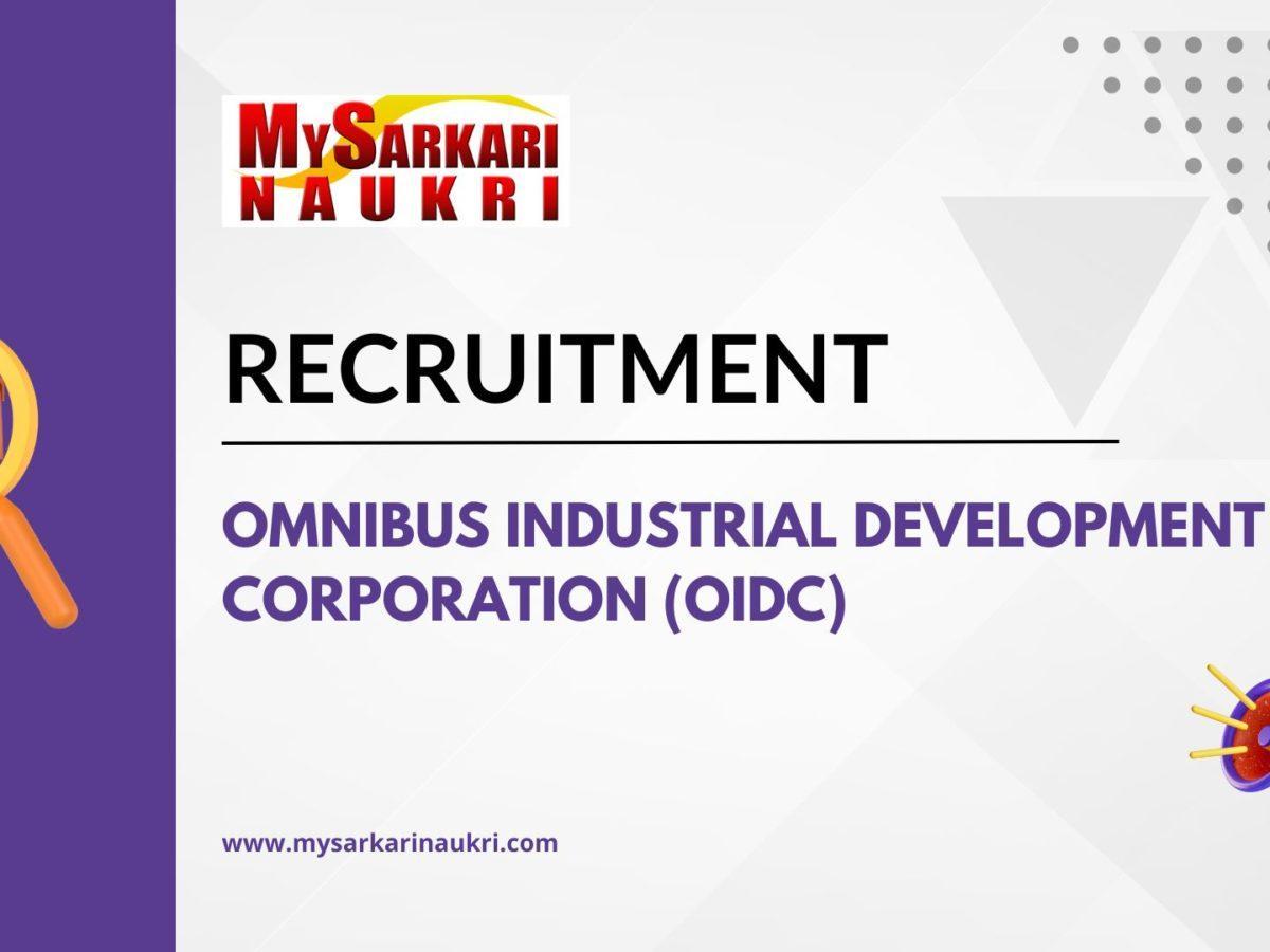 Omnibus Industrial Development Corporation (OIDC) Recruitment